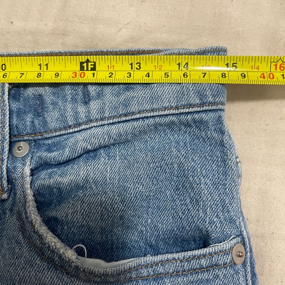 Madewell Womens Jeans Size 27 Blue Classic Straight Distressed Denim Bottoms - Picture 10 of 12